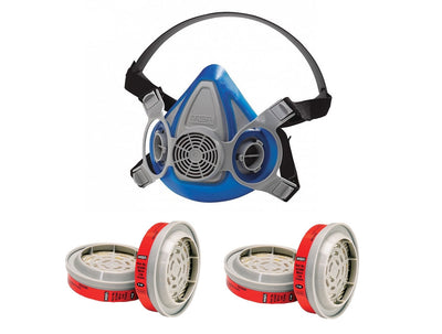 MSA 200LS Half Mask + 2 Pair MSA 815369 Filters Combo (S, M, L)