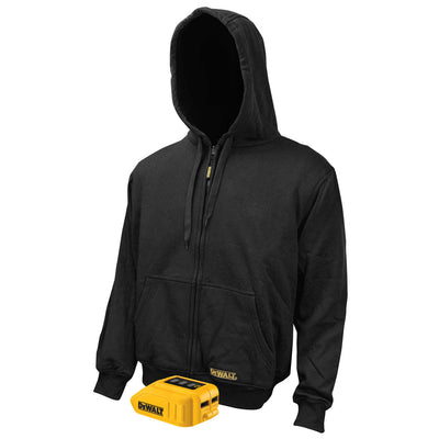 DeWALT Heated Black Hooded Work Jacket (Jacket and Adapter Only) DCHJ067