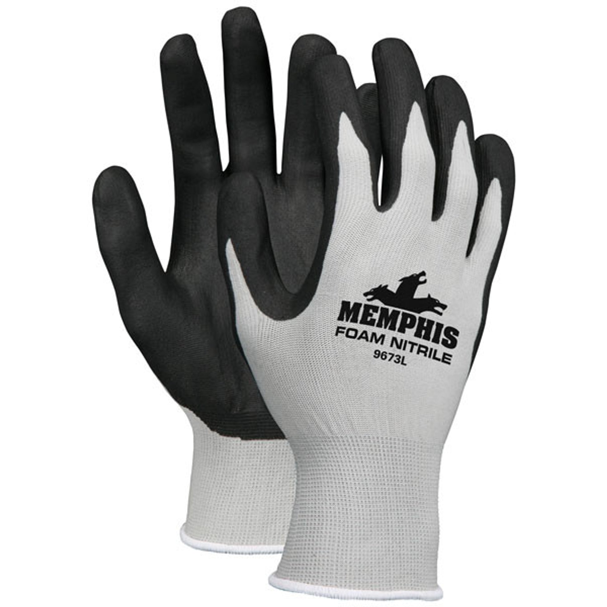 Memphis 9673 Economy Foam Nitrile Glove-Dozen