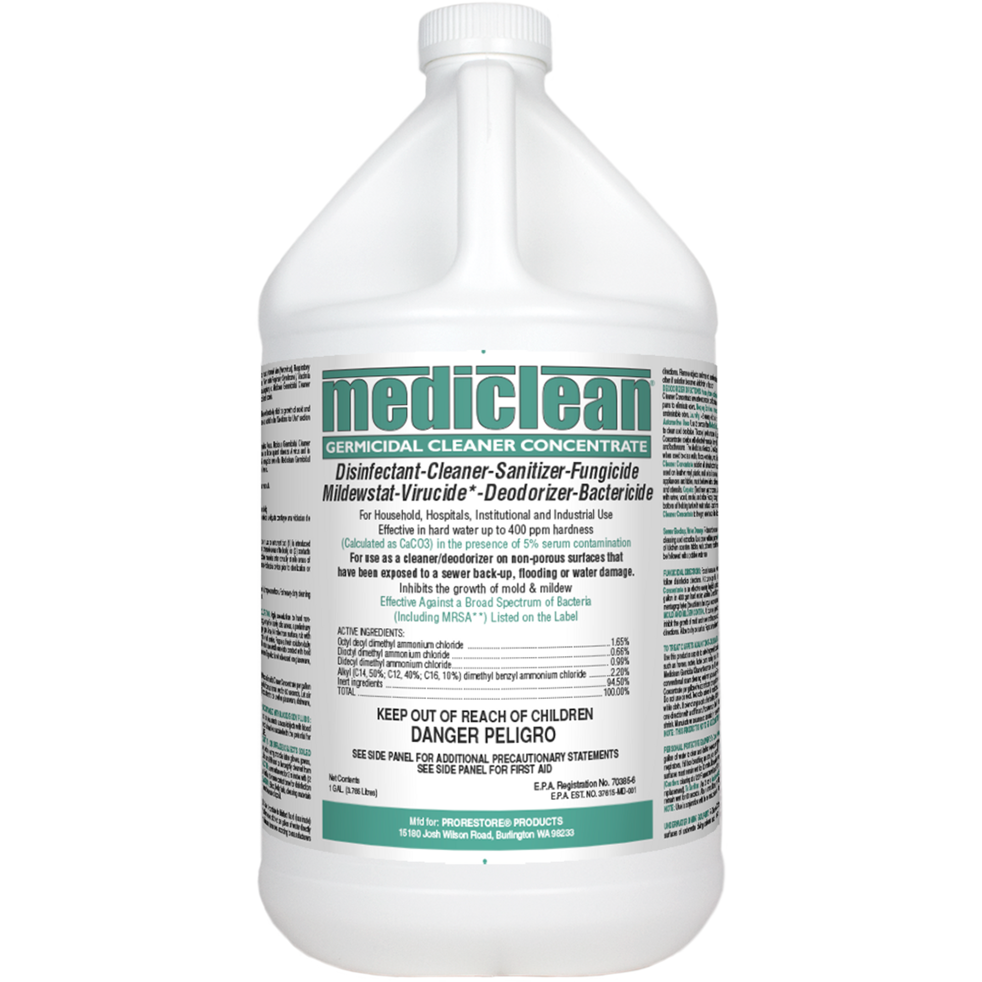 ProRestore Mediclean Germicidal Cleaner Concentrate - 1 Gallon - 221592905 - 4/Case