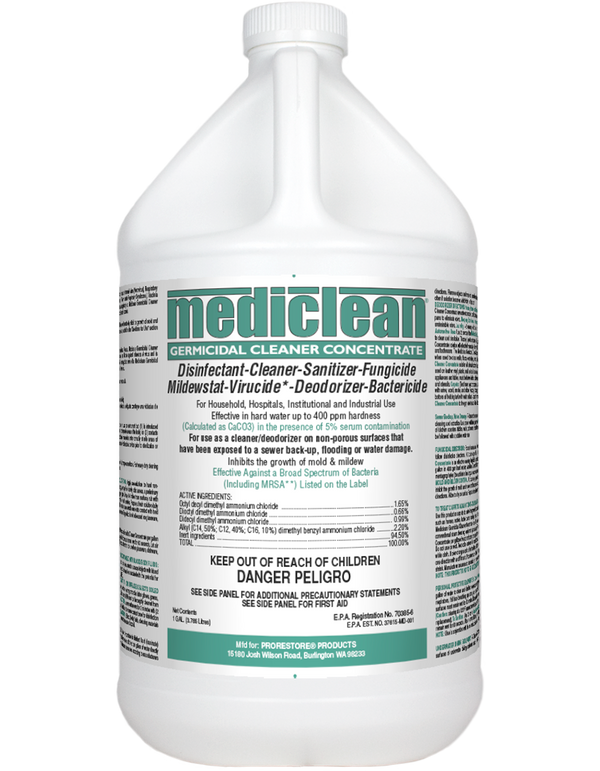 ProRestore Mediclean Germicidal Cleaner Concentrate - 1 Gallon - 221592905 - 4/Case