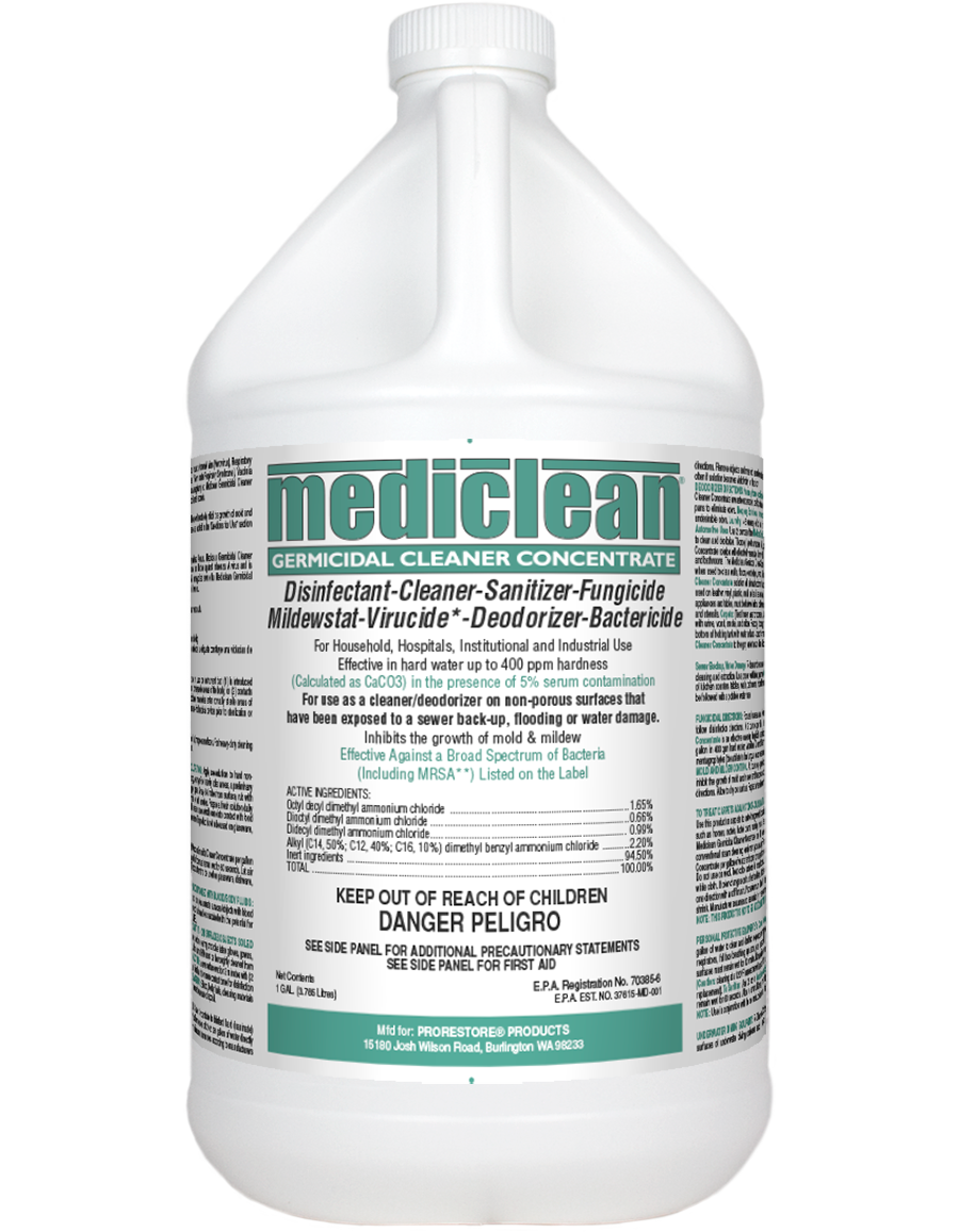 ProRestore Mediclean Germicidal Cleaner Concentrate - 1 Gallon - 221592905 - 4/Case