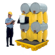 UltraTech Drum Rack - 4 -Drum System - With Drain - Yellow - 2381
