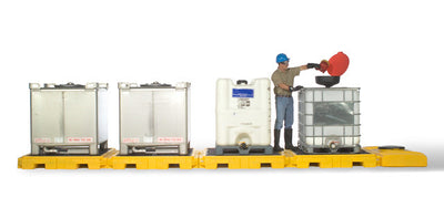 UltraTech Modular IBC Spill Pallet - 4-Tank - Indoor Model - 1127