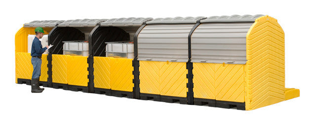 UltraTech Modular IBC Spill Pallet:  5 -Tank - Outdoor Model - 1168