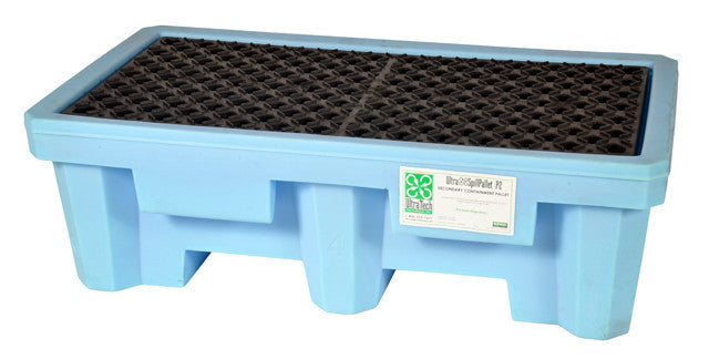 UltraTech Spill Pallet P2 Fluorinated - Light Blue - No Drain - 1212