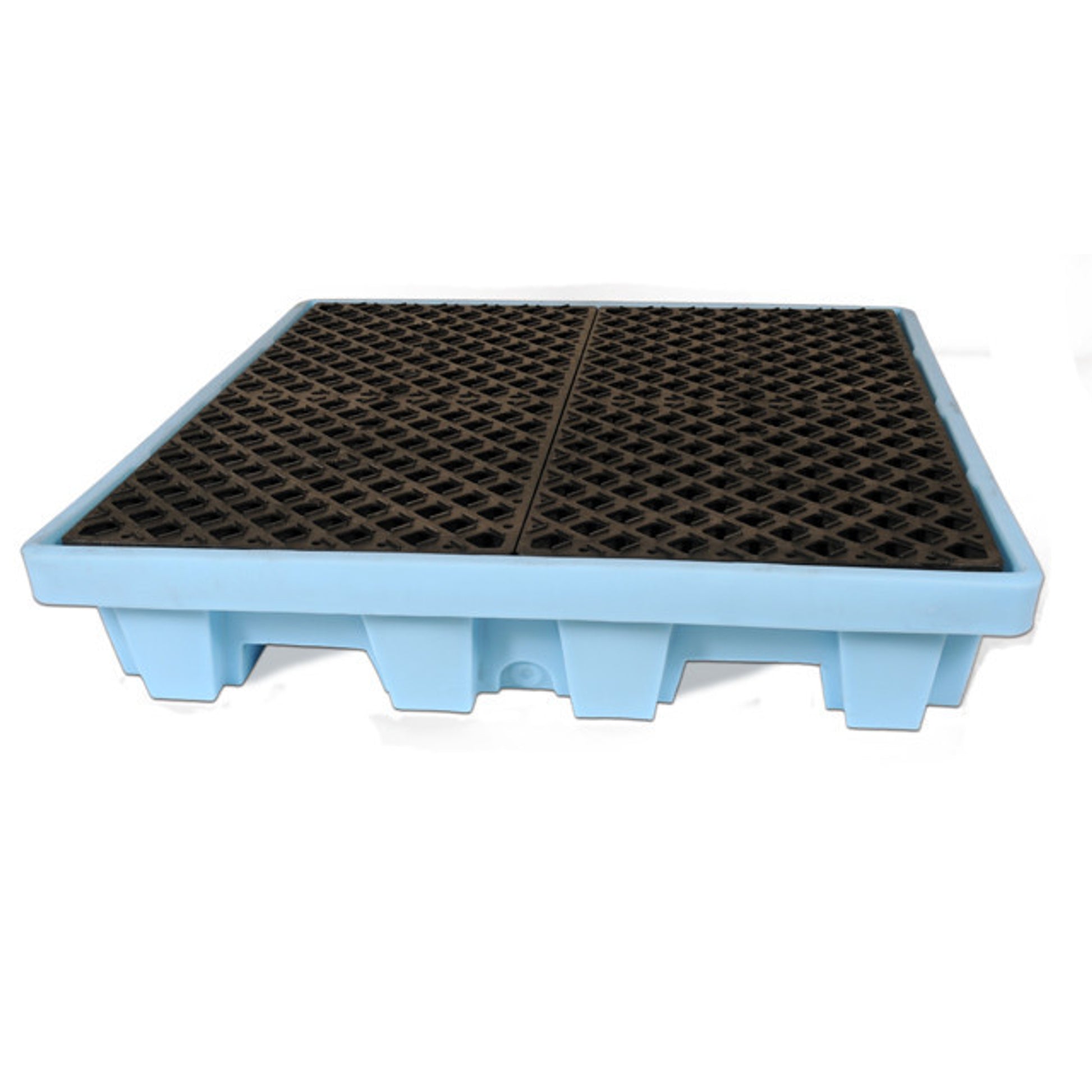 UltraTech Spill Pallet P4 Fluorinated - Light Blue - Nestable Model - With Drain - 1232
