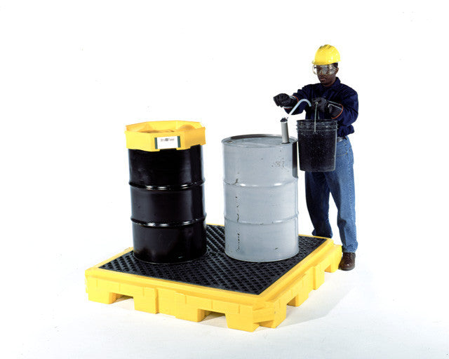 UltraTech Spill Pallet P4 Plus - No Drain - Yellow - 9630