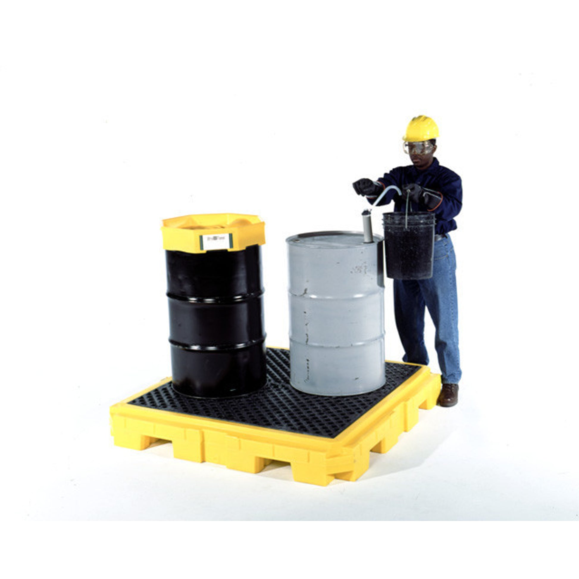 UltraTech Spill Pallet P4 Plus - With Drain - Yellow - 9631