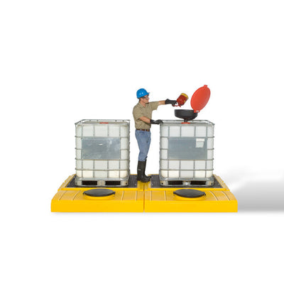 UltraTech Modular IBC Spill Pallet: 2 -Tank - Indoor Model - 1125