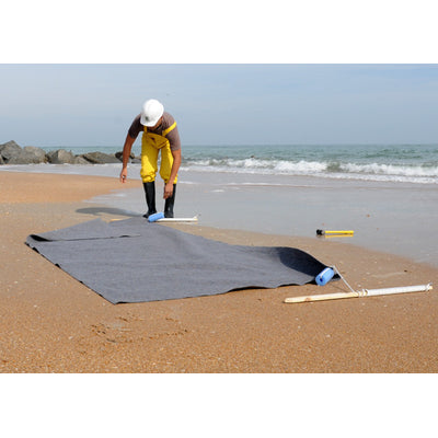 UltraTech Oil Blanket - Surf Model 10' W x 5'L - Two 25' Tethers and Two 36" Wooden Stakes - 5206