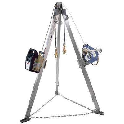 7' Aluminum tripod with 50' retrieval SRL and SALALIFT II Winch