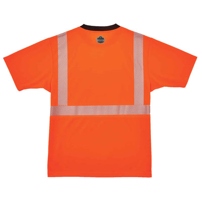 Ergodyne GloWear 8280BK Hi-Vis Performance T-Shirt - Type R, Class 2, Black Bottom - Orange