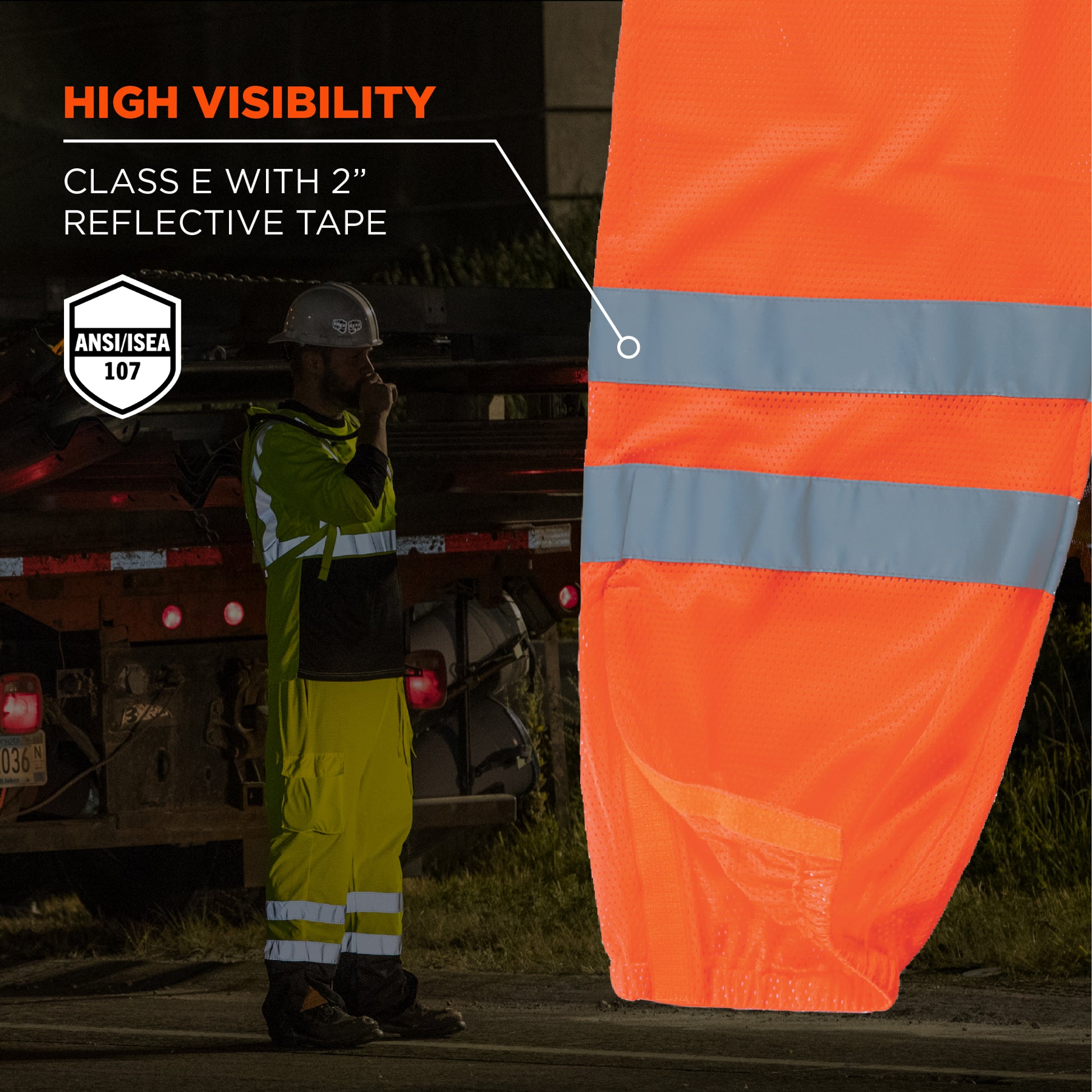Ergodyne GloWear 8910 Hi-Vis Pants - Class E - Orange