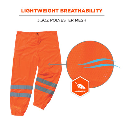 Ergodyne GloWear 8910 Hi-Vis Pants - Class E - Orange