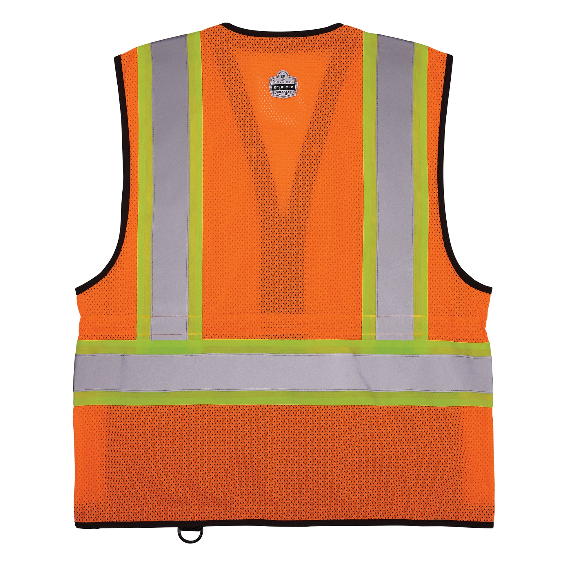 Ergodyne GloWear 8251HDZ-BK Two-Tone Hi-Vis Safety Vest - Type R, Class 2, Zipper, Black Bottom - Orange