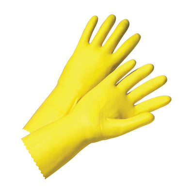 PIP Unsupported Latex Flock Lined w/Raised Diamond Grip - 18 Mil - Yellow - 1/DZ - 2312