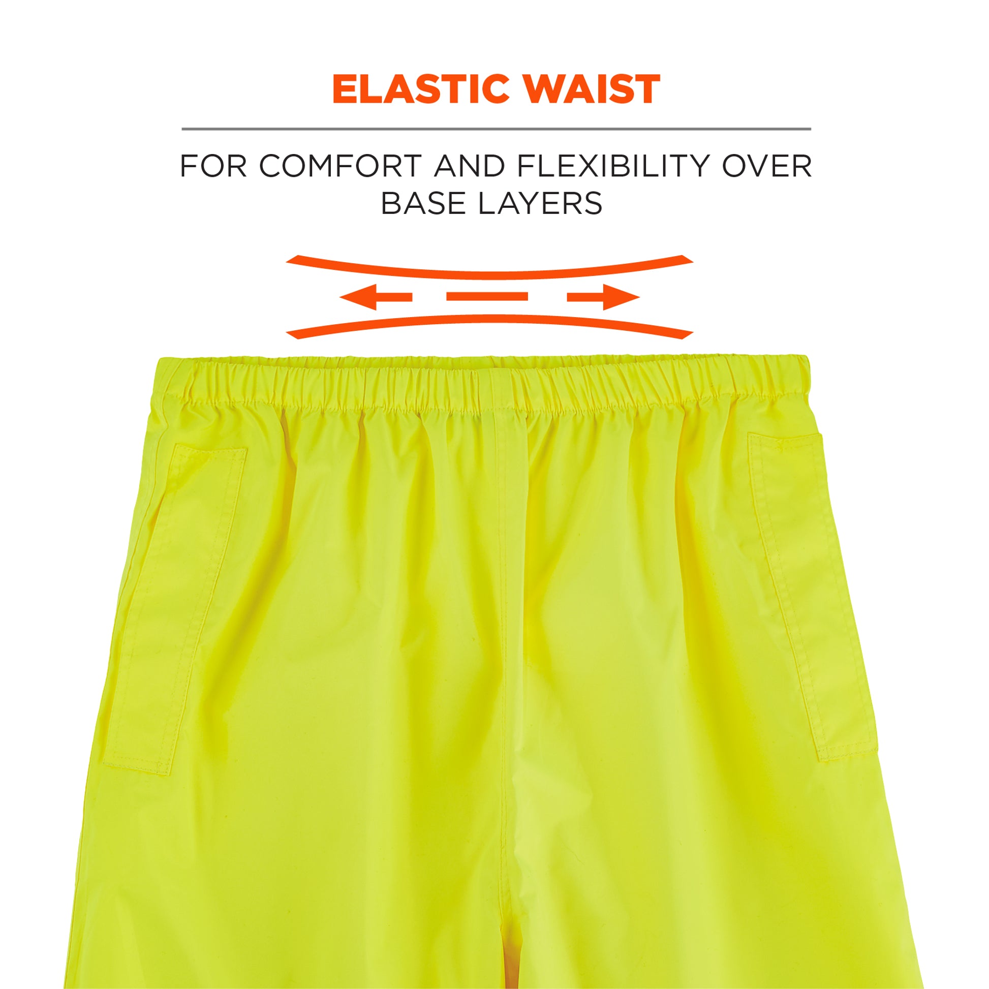 Ergodyne GloWear 8916 Lightweight Hi-Vis Rain Pants - Class E - Lime
