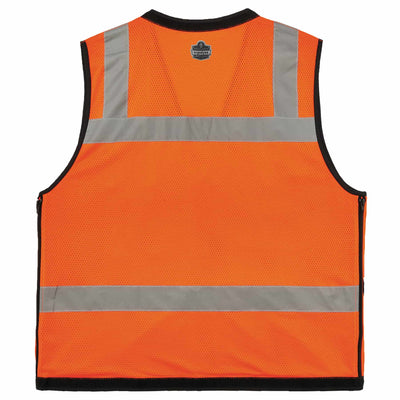 Ergodyne Glowear 8253HDZ Heavy-Duty Mesh Surveyors Vest - Type R, Class 2, Zipper - Orange
