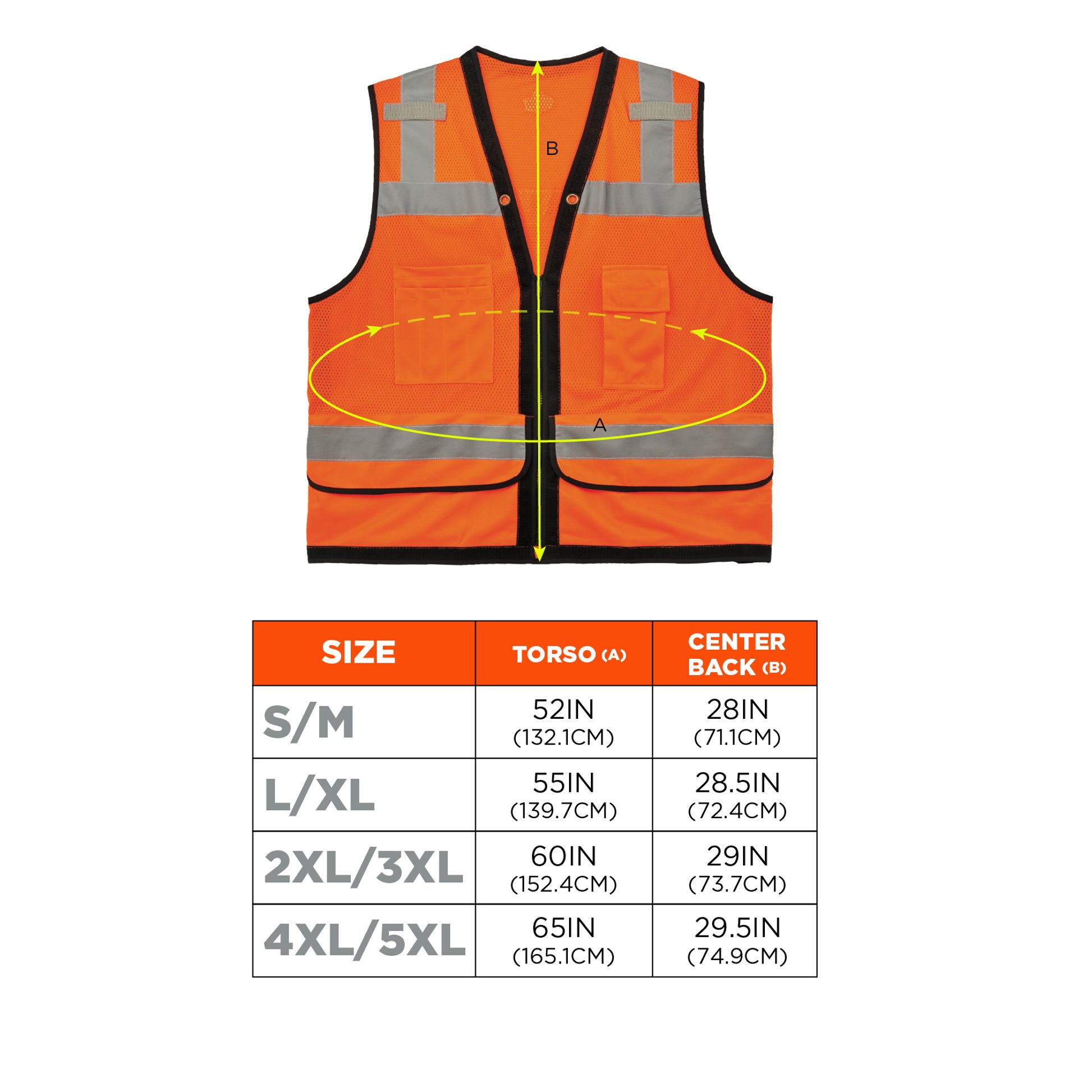 Ergodyne Glowear 8253HDZ Heavy-Duty Mesh Surveyors Vest - Type R, Class 2, Zipper - Orange