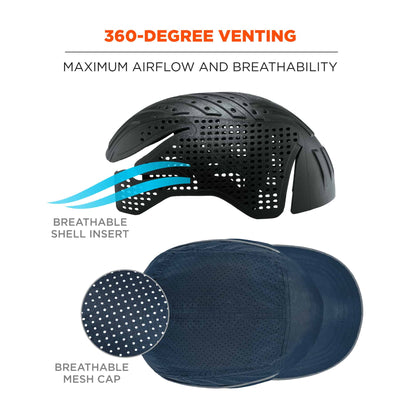 Ergodyne Skullerz 8955 Lightweight Bump Cap Hat - Navy