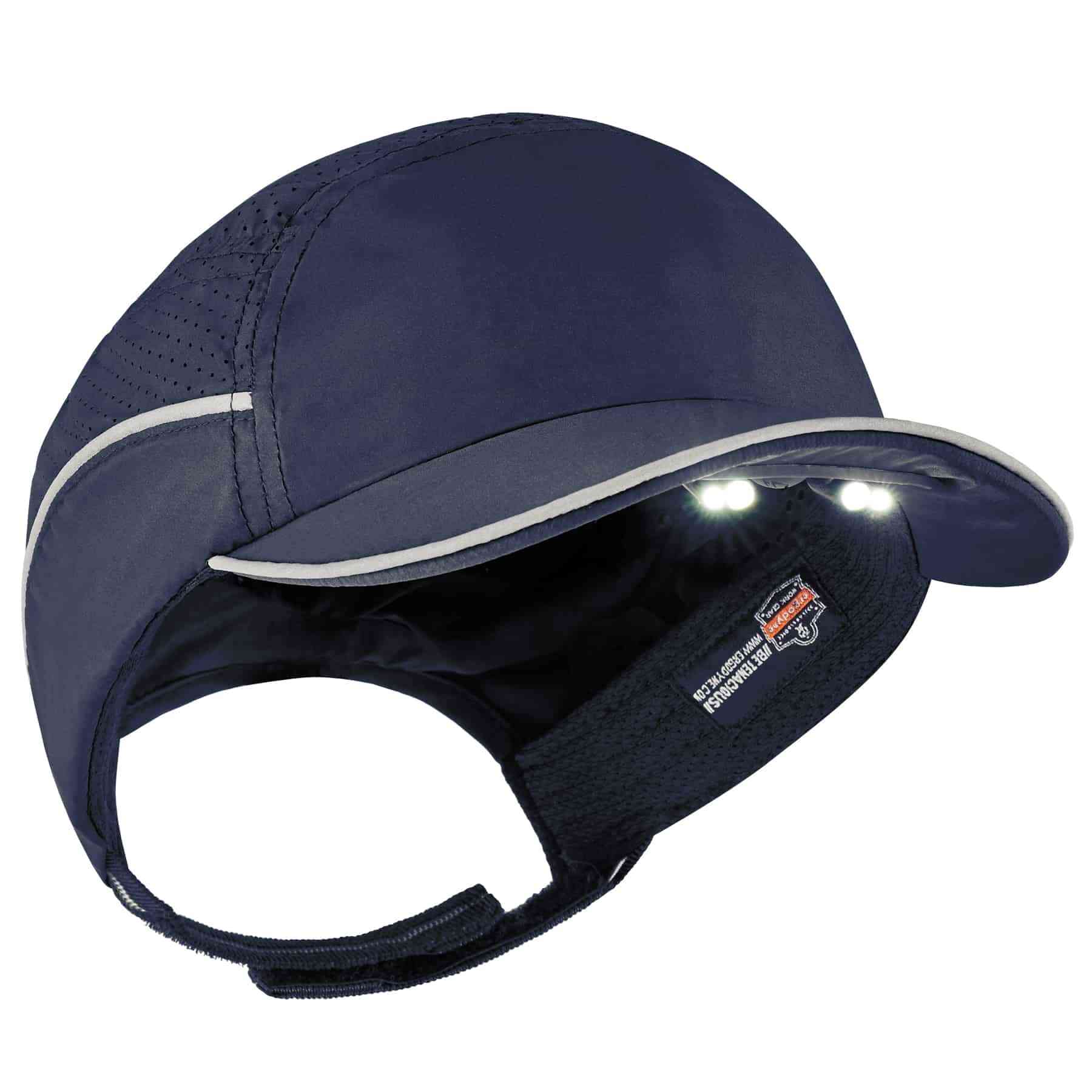 Ergodyne Skullerz 8965 Lightweight Bump Cap Hat - LED Lighting - Navy