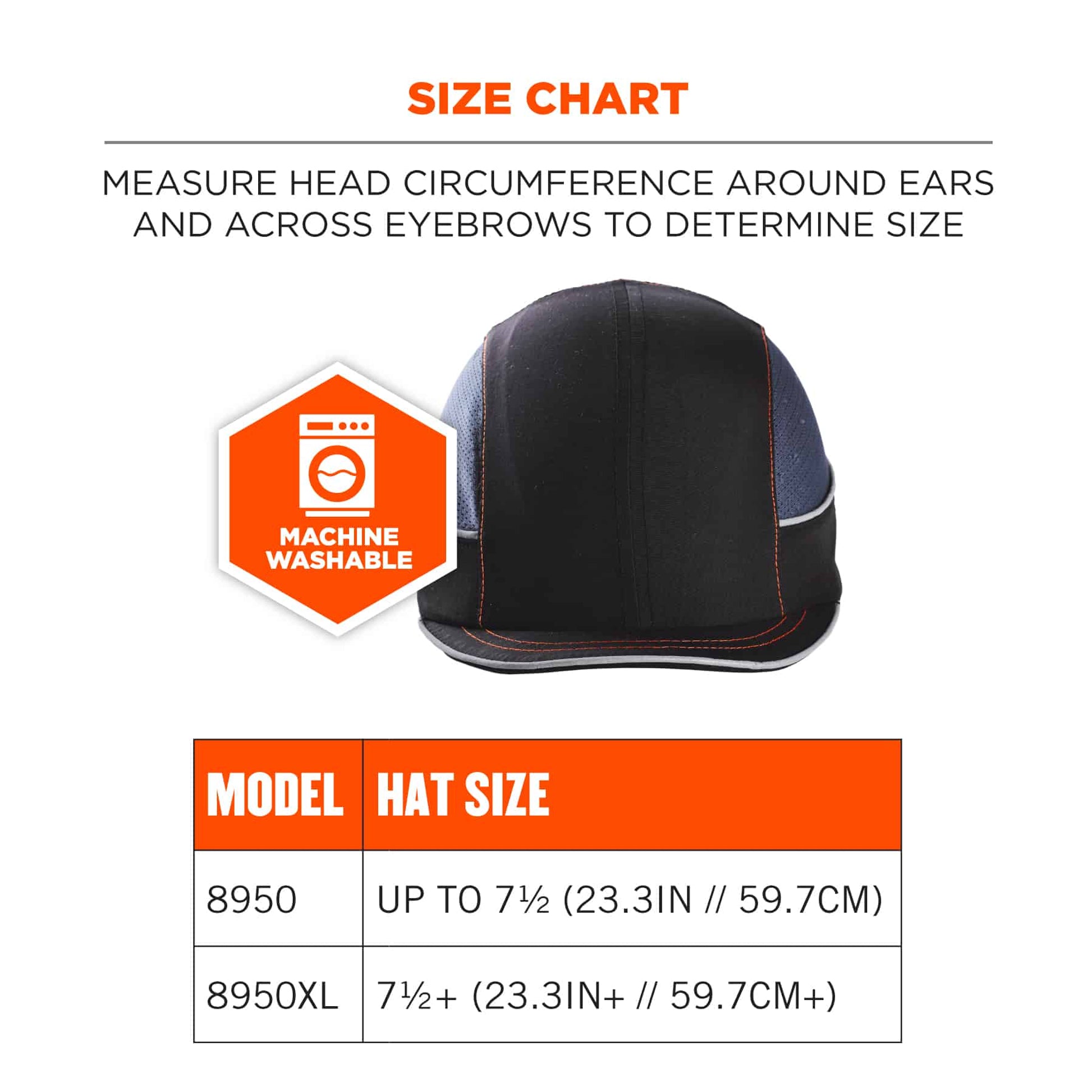 Ergodyne Skullerz 8950XL Bump Cap Hat - Black