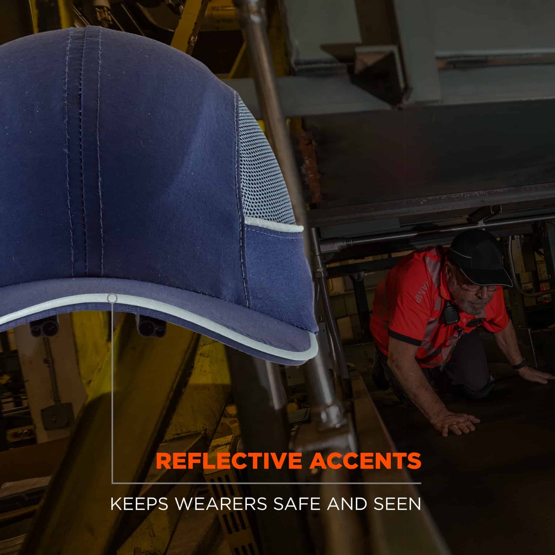 Ergodyne Skullerz 8960 Bump Cap Hat - LED Lighting - Navy