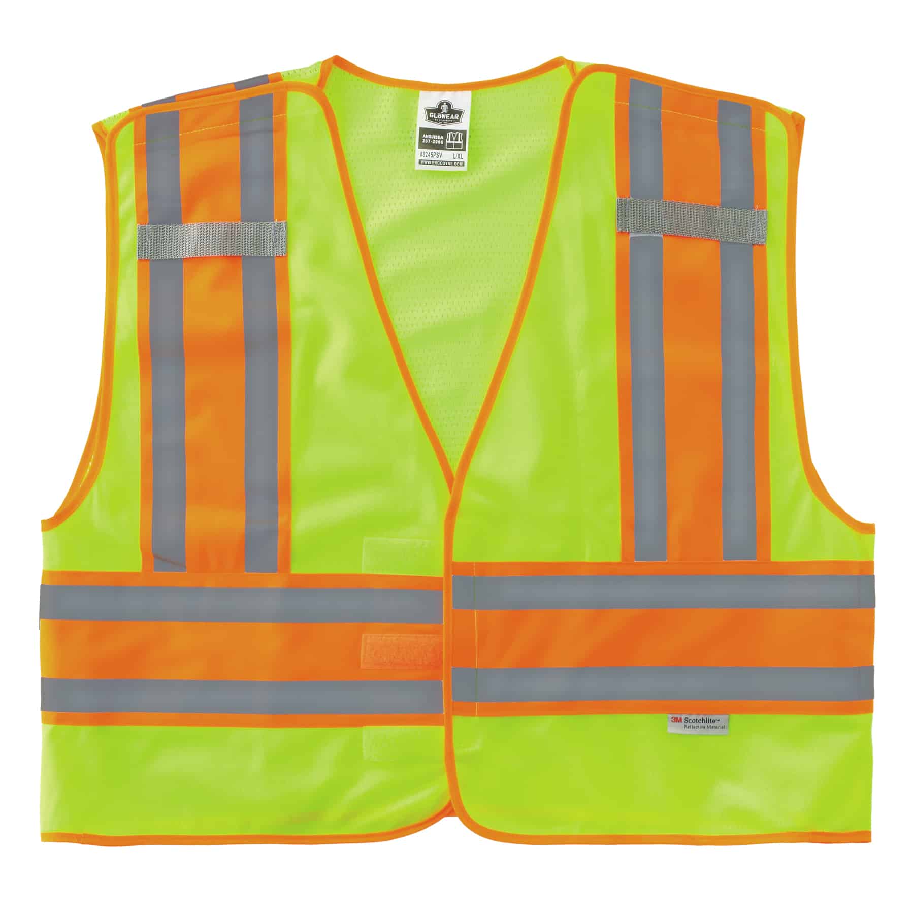 Ergodyne GloWear 8245PSV Hi-Vis Public Safety Vest - Type P, Class 2 - Lime