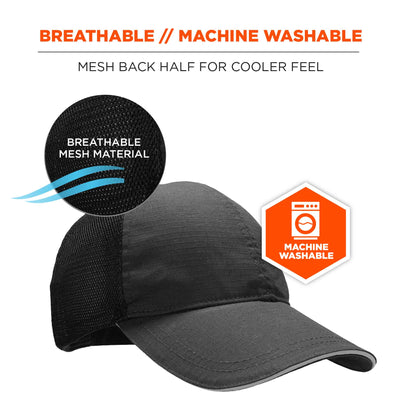 Ergodyne Skullerz 8946 Standard Baseball Cap and Bump Cap Insert - Hat w/ Insert