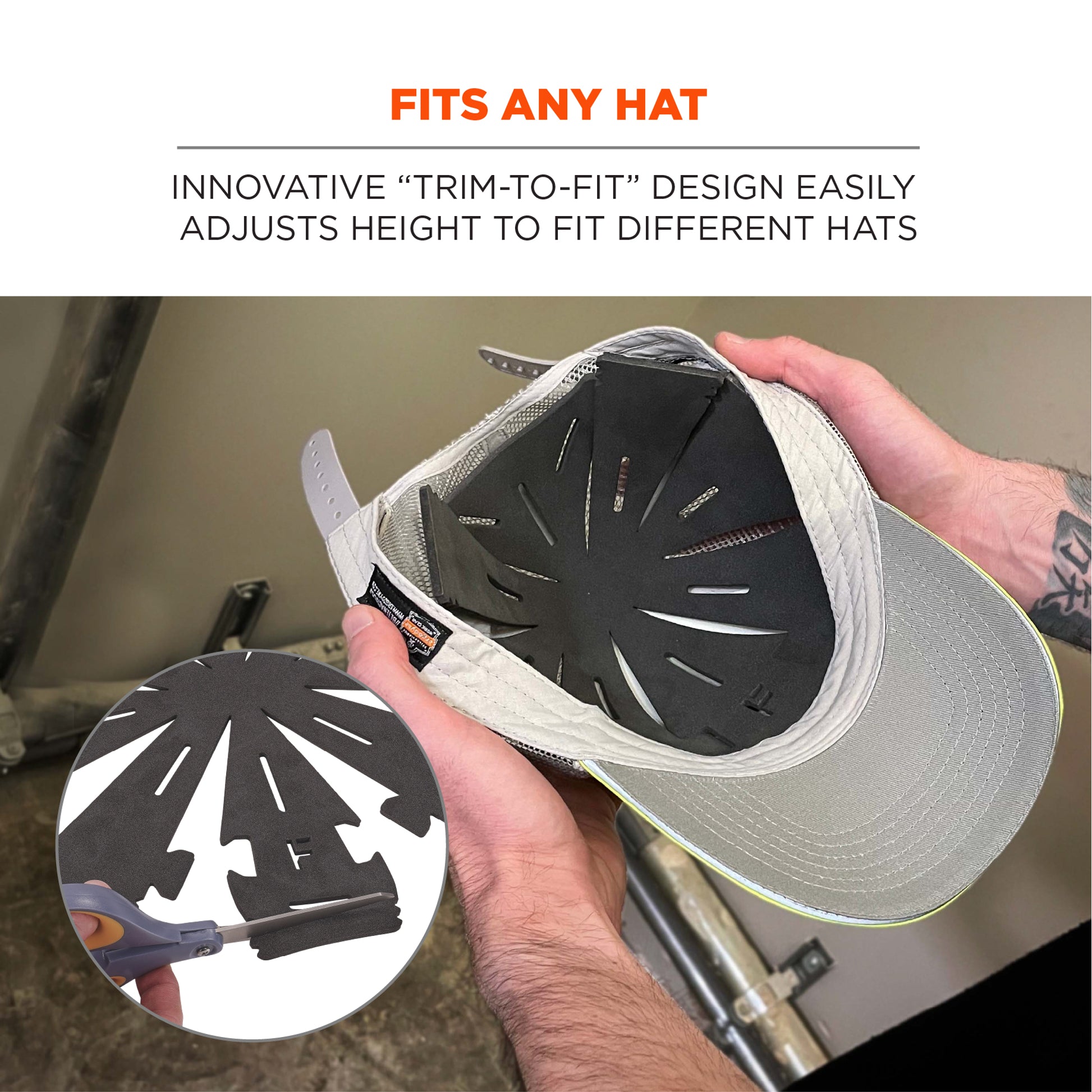 Ergodyne Skullerz 8944 Universal Bump Cap Insert - Soft Foam - Black - 2-pack