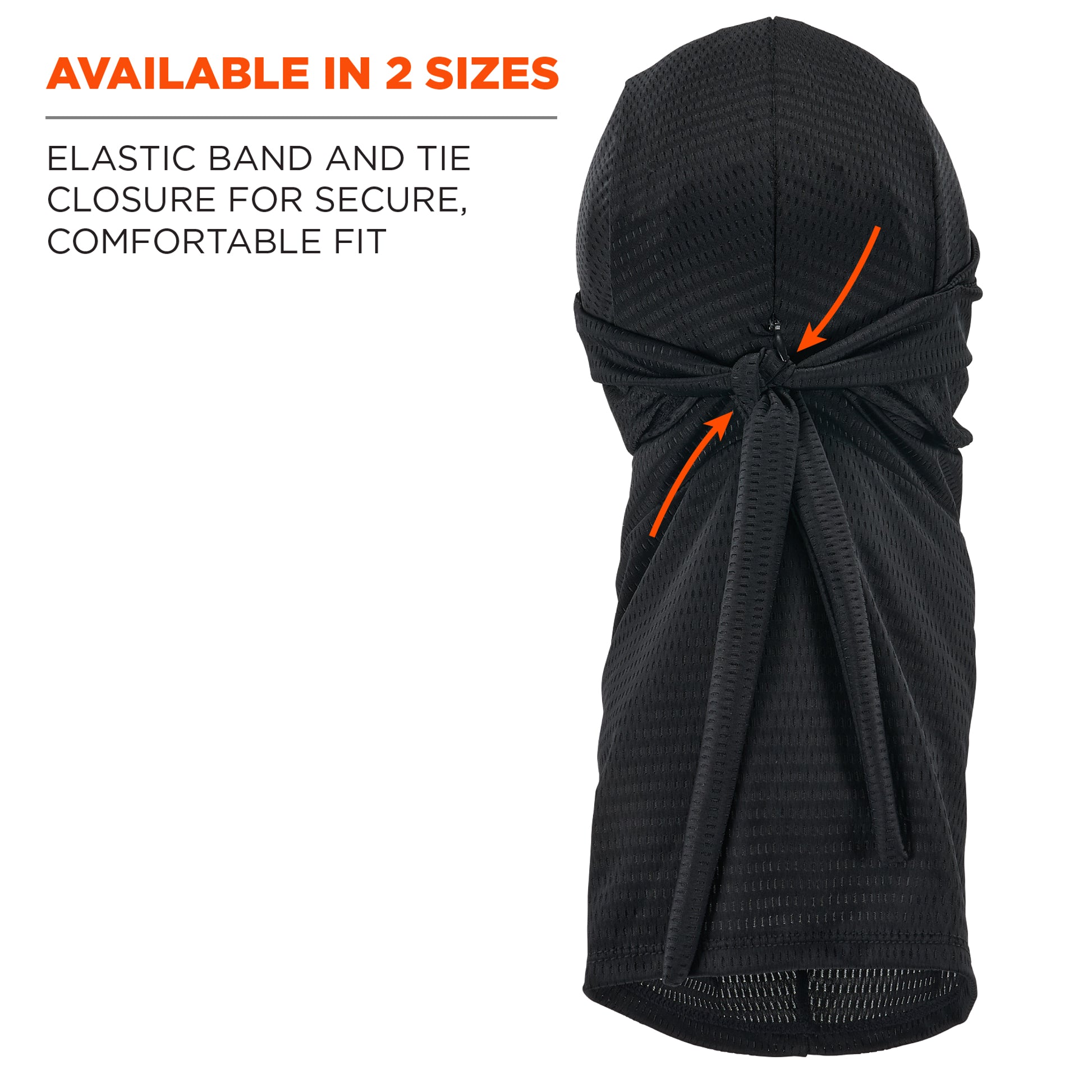 Ergodyne Skullerz 8941 Mesh Dreadlock Tube and Bump Cap Insert - Black - M/L
