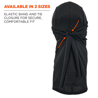 Ergodyne Skullerz 8941 Mesh Dreadlock Tube and Bump Cap Insert - Black - M/L