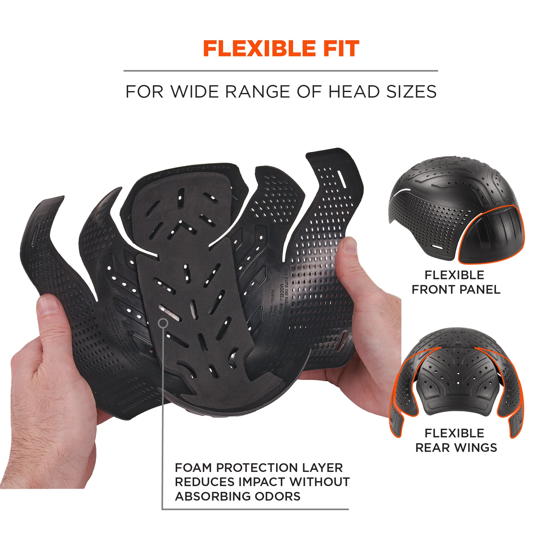 Ergodyne Skullerz 8941 Mesh Dreadlock Tube and Bump Cap Insert - Black - M/L