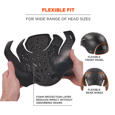 Ergodyne Skullerz 8941 Mesh Dreadlock Tube and Bump Cap Insert - Black - M/L