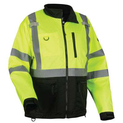 Ergodyne GloWear 8351 Hi-Vis Windbreaker Water-Resistant Jacket - Type R, Class 3 - Lime