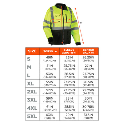 Ergodyne GloWear 8351 Hi-Vis Windbreaker Water-Resistant Jacket - Type R, Class 3 - Lime