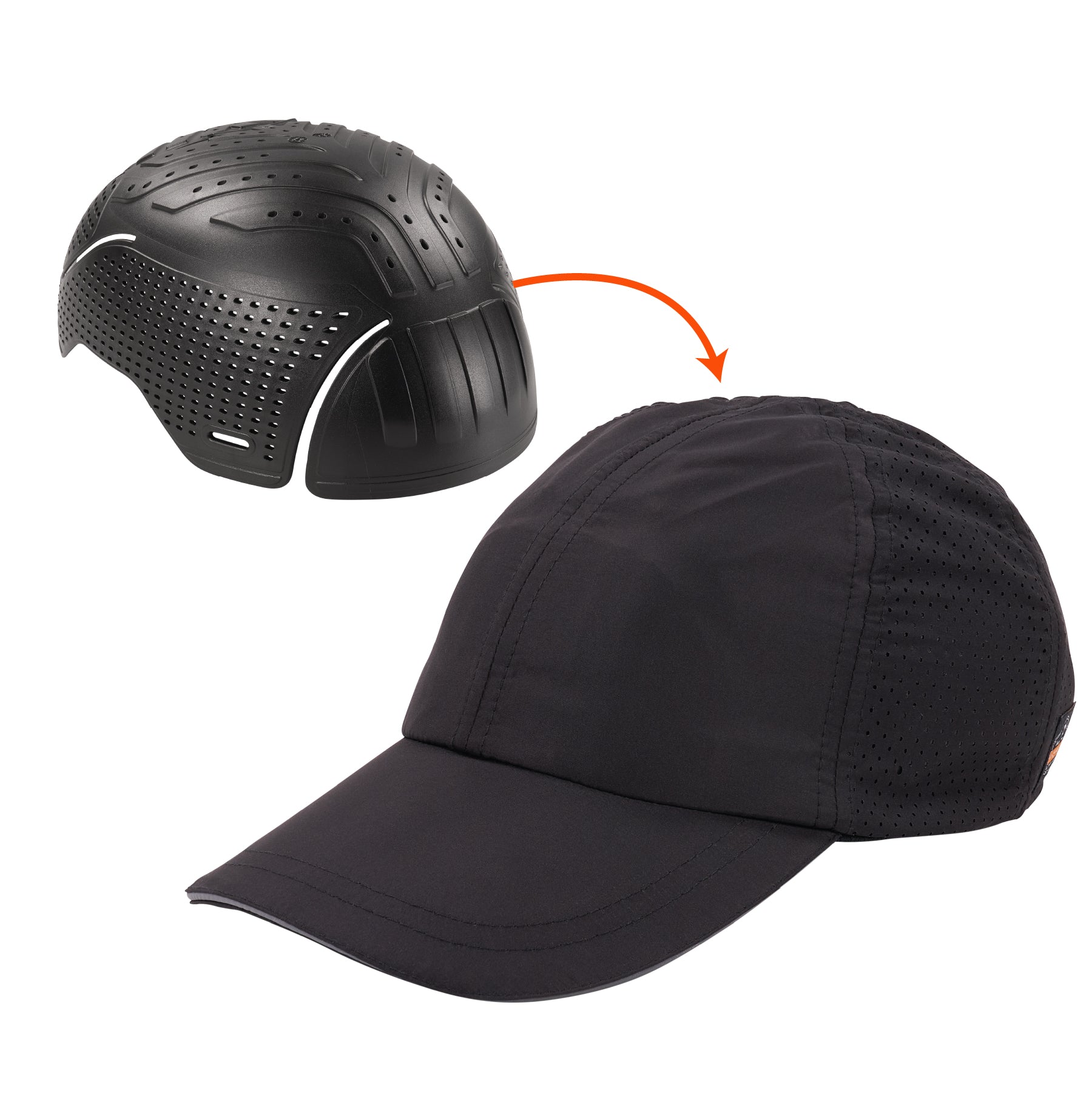Ergodyne Skullerz 8947 Lightweight Baseball Hat and Bump Cap Insert - Black