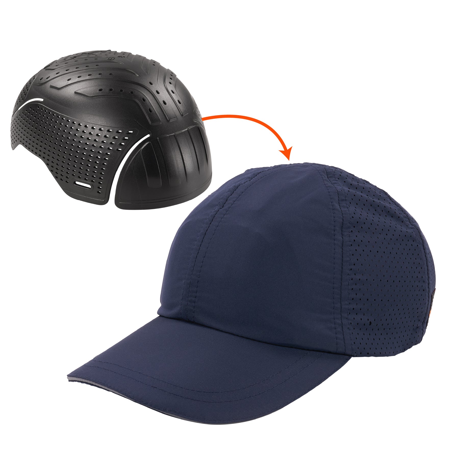 Ergodyne Skullerz 8947 Lightweight Baseball Hat and Bump Cap Insert - Navy
