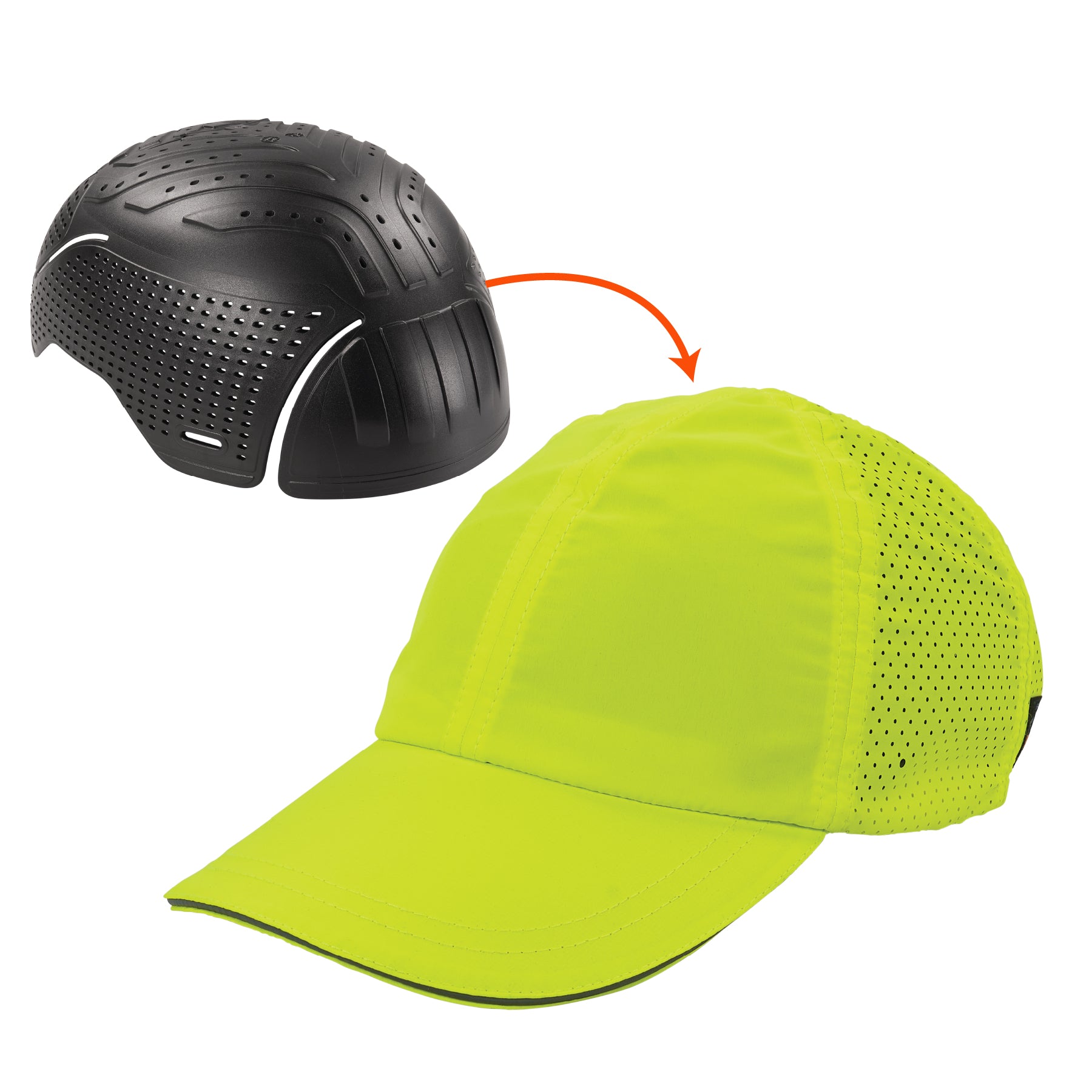 Ergodyne Skullerz 8947 Lightweight Baseball Hat and Bump Cap Insert - Lime