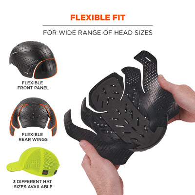 Ergodyne Skullerz 8947 Lightweight Baseball Hat and Bump Cap Insert - Lime