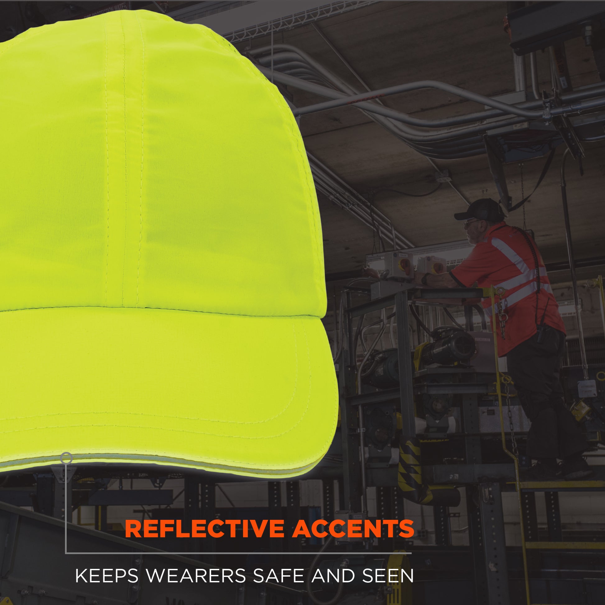 Ergodyne Skullerz 8947 Lightweight Baseball Hat and Bump Cap Insert - Lime