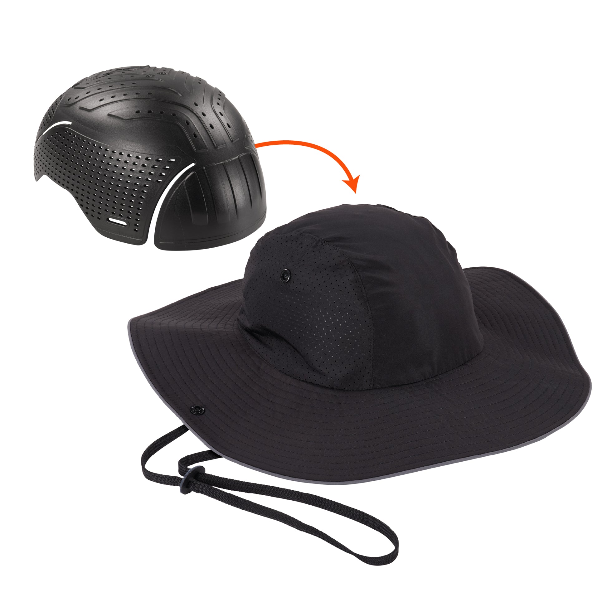 Ergodyne Skullerz 8957 Lightweight Ranger Hat and Bump Cap Insert - Black