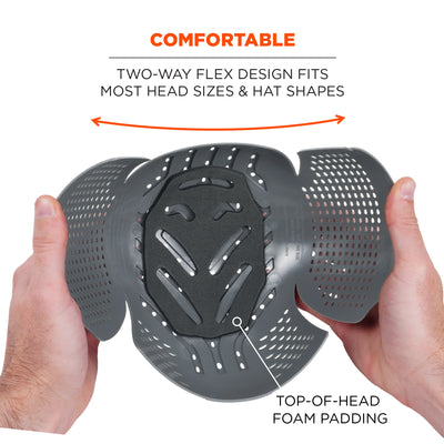 Ergodyne Skullerz 8945F(x) Universal Bump Cap Insert - Extra Venting - Charcoal - 2-pack