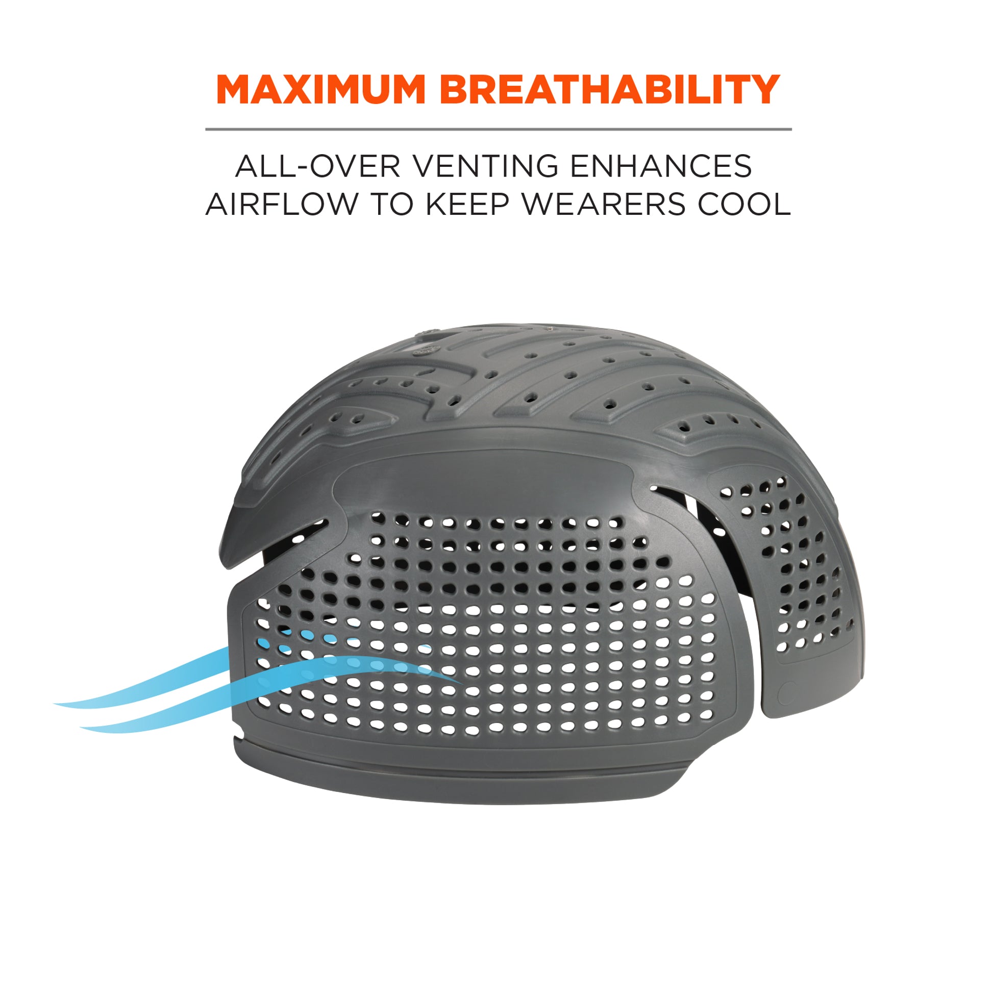 Ergodyne Skullerz 8945F(x) Universal Bump Cap Insert - Extra Venting - Charcoal - 2-pack