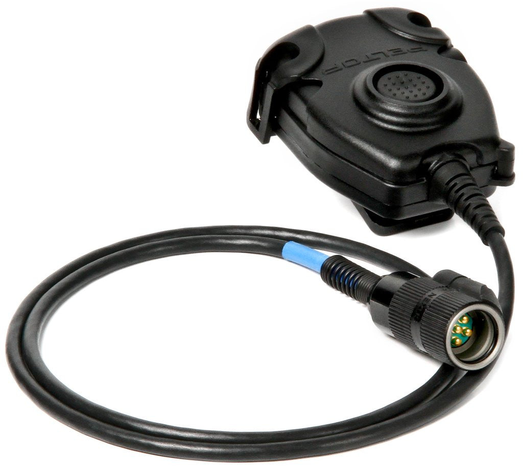 3M PELTOR Push-To-Talk (PTT) Adapter Military Radio - with 6-PIN MIL-C-55116 Connector - FL5601-02