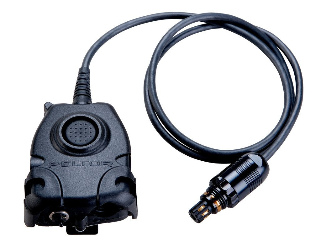 3M PELTOR DUAL Push-To-Talk (PTT) Adapter Military Radios - with 6