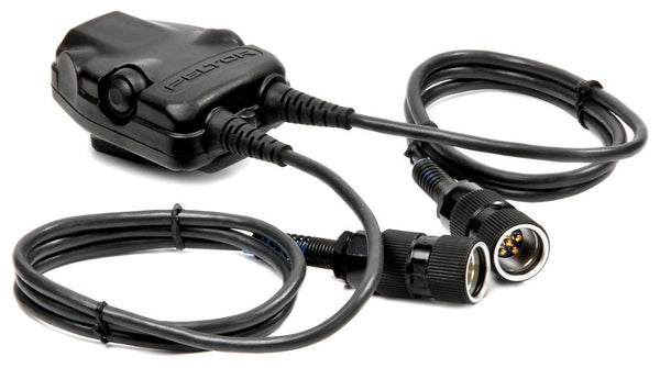 3M PELTOR DUAL Push-To-Talk (PTT) Adapter Military Radios FL5701, with 6-PIN MIL-C-55116 Connector 1 EA/Case