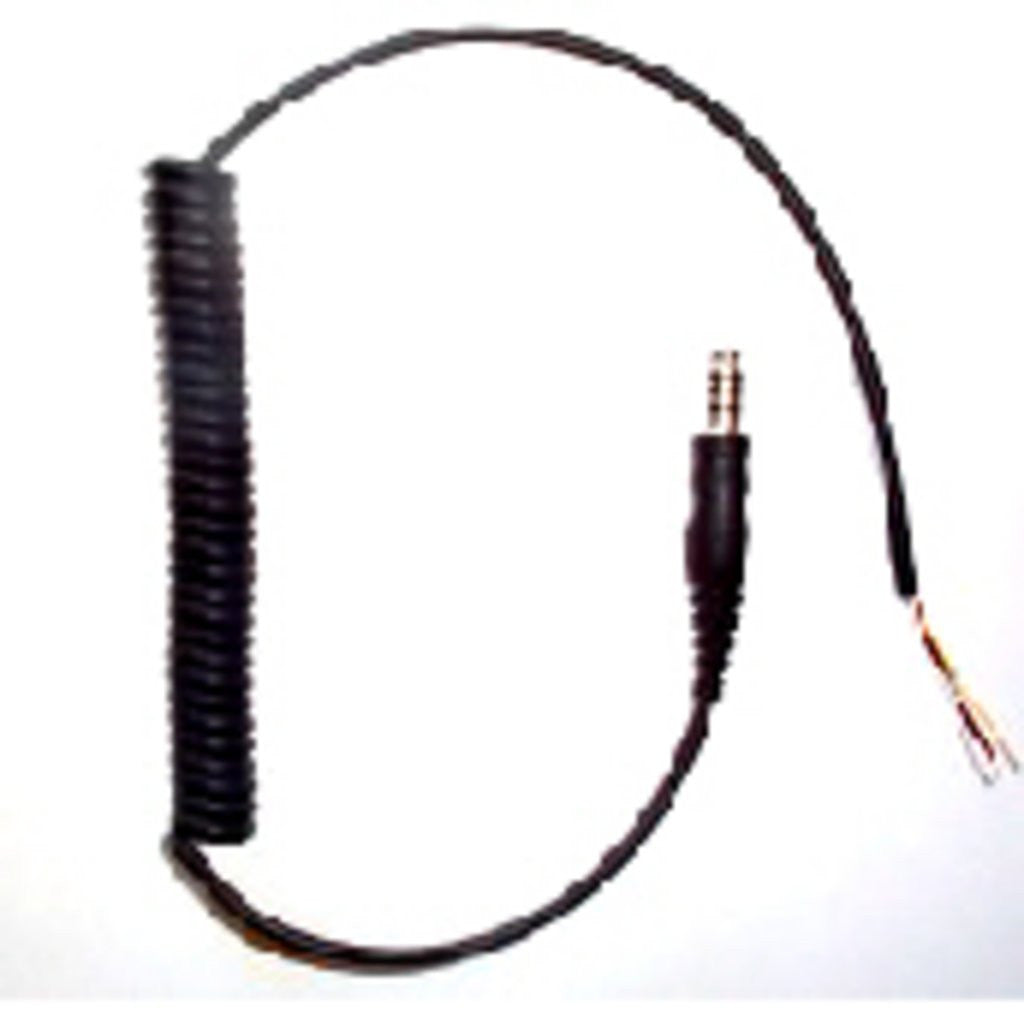 3M PELTOR Headset Curly Cable Downlead with 4-Pole Molded Plug - ML1A