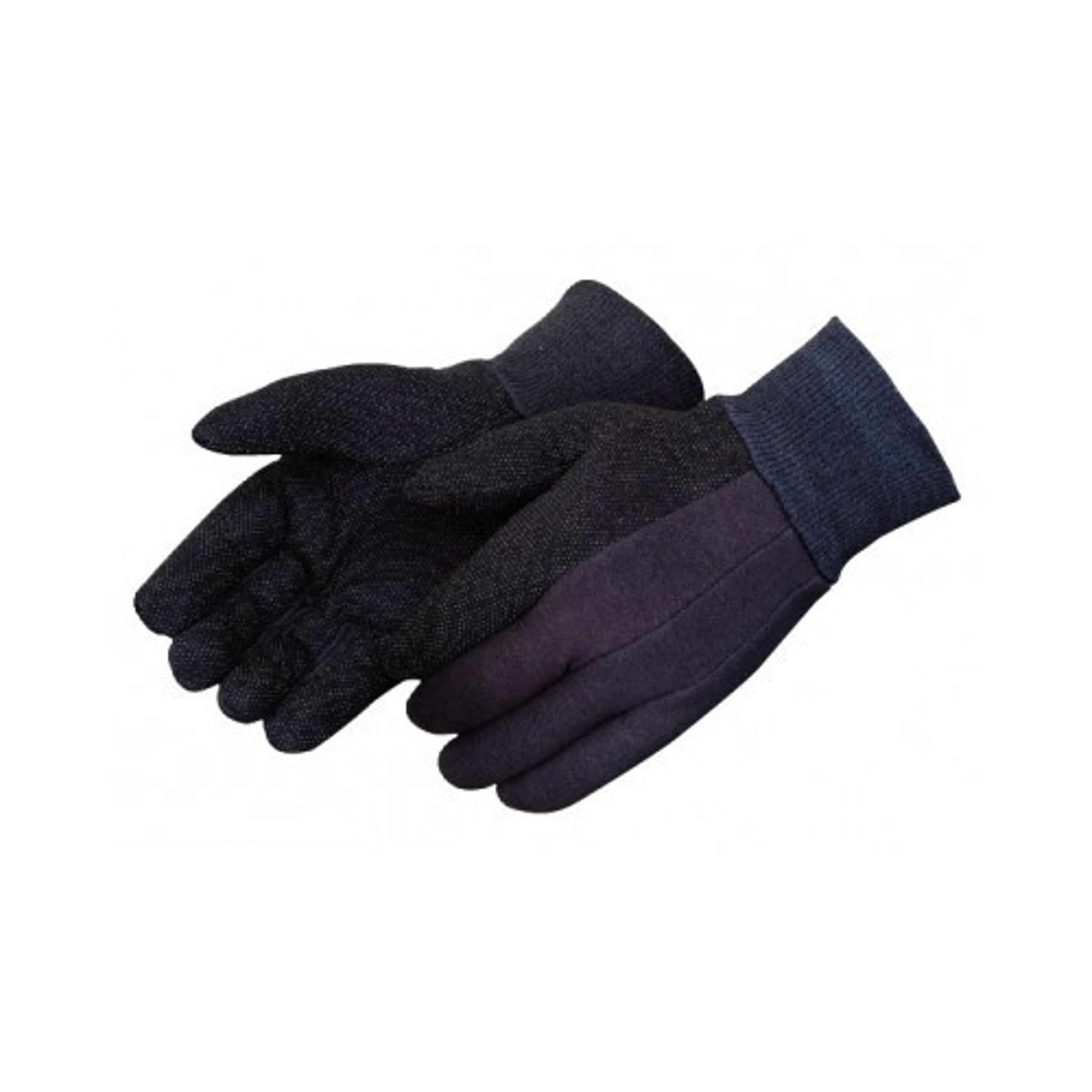 Brown Jersey PVC Dot Gloves - 12/PR